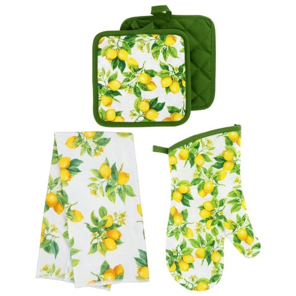 *** BUNDLE/LOT OF 2 *** Tuscan Lemon Themed Kitchen Potholders Pot Holders NWT - Picture 2 of 10